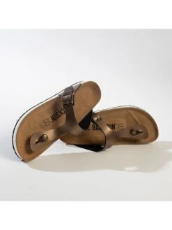 Teenslippers "Alghero" Goudkleurig -Gstar Kleding Winkel backsun teenslippers alghero goudkleurig 4