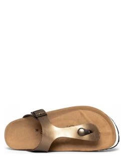 Teenslippers "Alghero" Goudkleurig -Gstar Kleding Winkel backsun teenslippers alghero goudkleurig 6