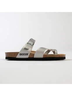 Teenslippers "Barcelone" Zilverkleurig -Gstar Kleding Winkel backsun teenslippers barcelone zilverkleurig 1