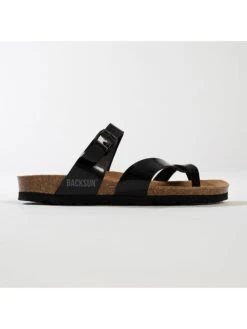 Teenslippers "Barcelone" Zwart -Gstar Kleding Winkel backsun teenslippers barcelone zwart 1