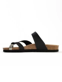 Teenslippers "Barcelone" Zwart/zilverkleurig -Gstar Kleding Winkel backsun teenslippers barcelone zwart zilverkleurig 2