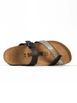 Teenslippers "Barcelone" Zwart/zilverkleurig -Gstar Kleding Winkel backsun teenslippers barcelone zwart zilverkleurig 3