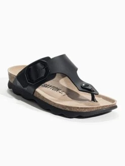 Teenslippers "Mercure" Zwart -Gstar Kleding Winkel backsun teenslippers mercure zwart 1