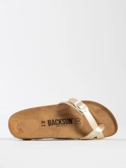 Teenslippers "Miami" Goudkleurig -Gstar Kleding Winkel backsun teenslippers miami goudkleurig 3