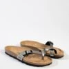 Teenslippers "Miami" Zilverkleurig -Gstar Kleding Winkel backsun teenslippers miami zilverkleurig