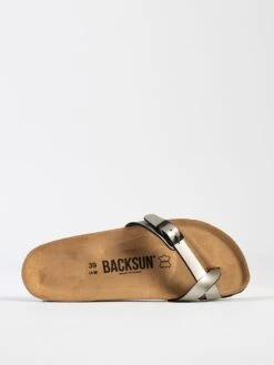 Teenslippers "Miami" Zilverkleurig -Gstar Kleding Winkel backsun teenslippers miami zilverkleurig 3