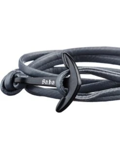 Leren Armband "Abbesses" Grijs -Gstar Kleding Winkel bastille baobab leren armband abbesses grijs 2