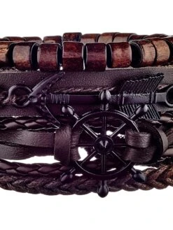 Manchet-armband "Saint-Sulpice" Bruin -Gstar Kleding Winkel bastille baobab manchet armband saint sulpice bruin 2