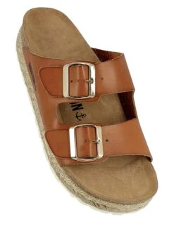 Leren Slippers "Alcee" Bruin -Gstar Kleding Winkel bayton leren slippers alcee bruin 1