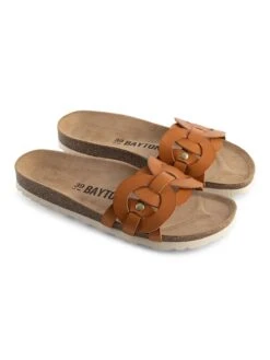 Leren Slippers "Topaze" Lichtbruin -Gstar Kleding Winkel bayton leren slippers topaze lichtbruin 2