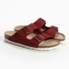 Leren Slippers "Tracy" Bordeaux