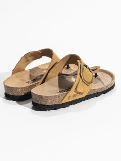 Leren Teenslippers "Mercure" Camel -Gstar Kleding Winkel bayton leren teenslippers mercure camel 1