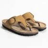 Leren Teenslippers "Mercure" Camel -Gstar Kleding Winkel bayton leren teenslippers mercure camel