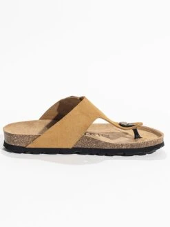 Leren Teenslippers "Mercure" Camel -Gstar Kleding Winkel bayton leren teenslippers mercure camel 3