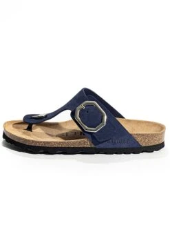 Leren Teenslippers "Mercure" Donkerblauw -Gstar Kleding Winkel bayton leren teenslippers mercure donkerblauw 3