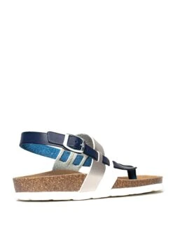 Sandalen "Lajas" Zilverkleurig/donkerblauw/wit -Gstar Kleding Winkel bayton sandalen lajas zilverkleurig donkerblauw wit 1
