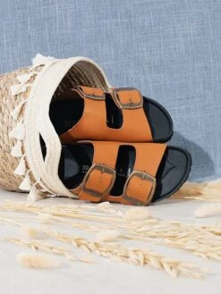 Slippers "Alicante" Lichtbruin -Gstar Kleding Winkel bayton slippers alicante lichtbruin 4