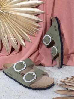 Slippers "Atlas" Kaki -Gstar Kleding Winkel bayton slippers atlas kaki 4