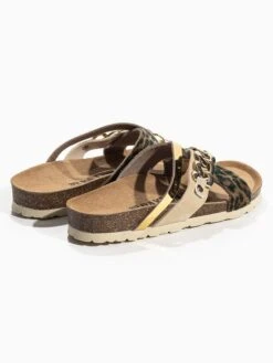 Slippers "Magritte" Beige/goudkleurig -Gstar Kleding Winkel bayton slippers magritte beige goudkleurig 1