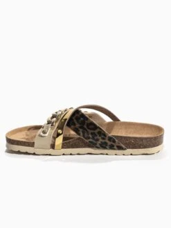 Slippers "Magritte" Beige/goudkleurig -Gstar Kleding Winkel bayton slippers magritte beige goudkleurig 3