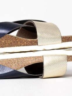 Slippers "Mildura" Goudkleurig/donkerblauw -Gstar Kleding Winkel bayton slippers mildura goudkleurig donkerblauw 3