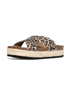 Slippers "Penelope" Beige/zwart -Gstar Kleding Winkel bayton slippers penelope beige zwart 2