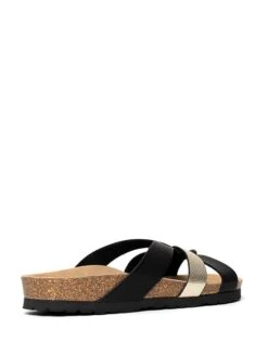 Slippers "Santander" Goudkleurig/zwart -Gstar Kleding Winkel bayton slippers santander goudkleurig zwart 1