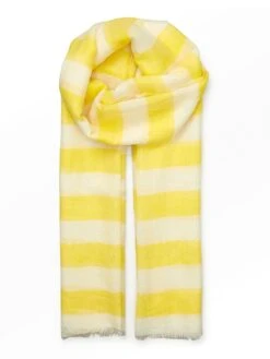 Becksöndergaard Sjaal Wit/geel - (L)200 X (B)100 Cm