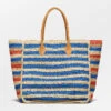 Becksöndergaard Strandtas Beige/blauw - (B)35 X (H)35 Cm
