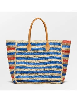 Becksöndergaard Strandtas Beige/blauw - (B)35 X (H)35 Cm