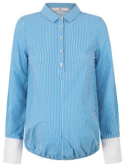 Voedingsblouse Blauw/wit