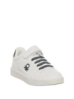 Benetton Sneakers Wit/donkerblauw -Gstar Kleding Winkel benetton sneakers wit donkerblauw 1