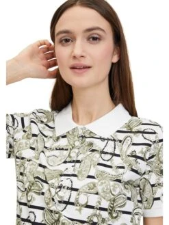 Betty Barclay Poloshirt Wit/taupe -Gstar Kleding Winkel betty barclay poloshirt wit taupe 4