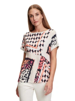 Betty Barclay Shirt Rood/beige -Gstar Kleding Winkel betty barclay shirt rood beige 2