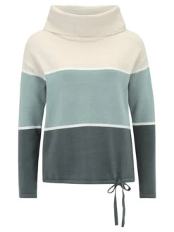 Betty Barclay Trui Crème/mintgroen/blauwgrijs