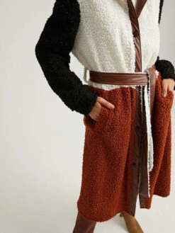 Mantel Wit/zwart/bruin -Gstar Kleding Winkel bgn mantel wit zwart bruin 4