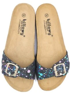 Slippers Zwart/blauw -Gstar Kleding Winkel billowy slippers zwart blauw 3