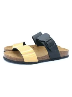 Slippers Zwart/geel -Gstar Kleding Winkel billowy slippers zwart geel 1