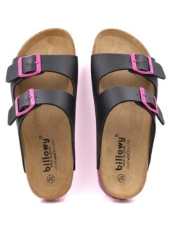 Slippers Zwart/roze -Gstar Kleding Winkel billowy slippers zwart roze 3