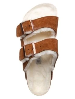 Birkenstock Leren Pantoffels "Arizona" Lichtbruin - Wijdte N -Gstar Kleding Winkel birkenstock leren pantoffels arizona lichtbruin wijdte n 3