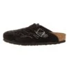 Birkenstock Leren Slippers "Boston" Zwart - Wijdte S -Gstar Kleding Winkel birkenstock leren slippers boston zwart wijdte s