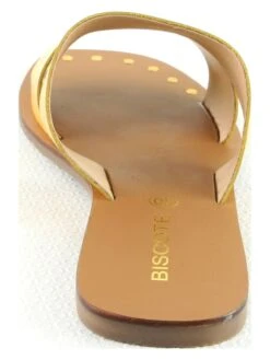 Leren Slippers "Becky" Geel -Gstar Kleding Winkel biscote leren slippers becky geel 3