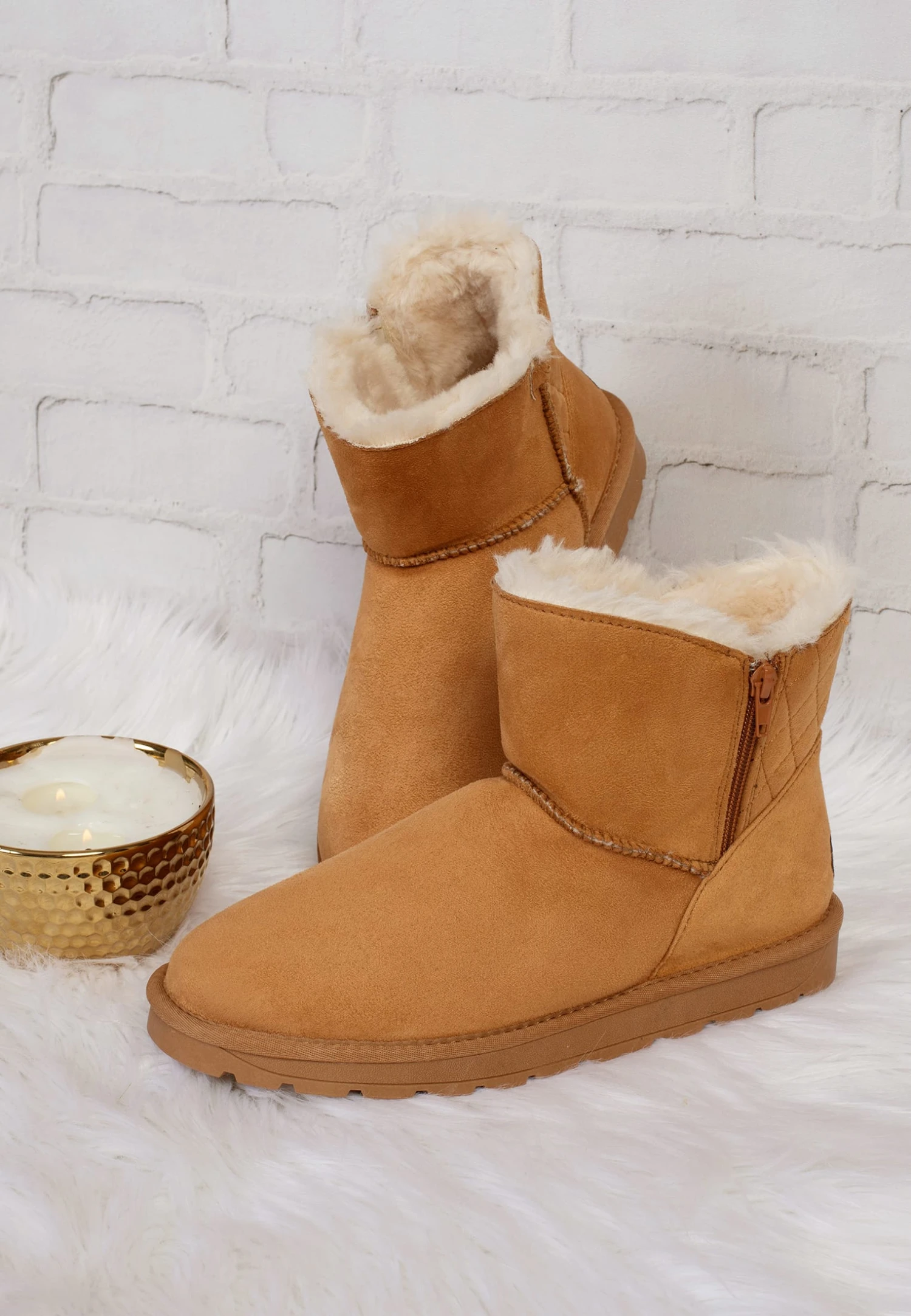 Winterboots "Lena" Lichtbruin 7 Winterboots "Lena" Lichtbruin - Afbeelding 5