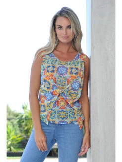 Top "Palerme" Lichtblauw