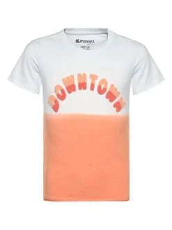 Blue Effect Shirt Oranje/wit