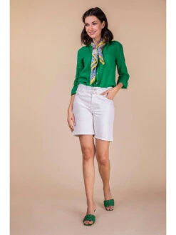 Spijkershort "Julie" Wit -Gstar Kleding Winkel blue fire spijkershort julie wit 4