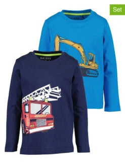 Blue Seven 2-delige Set: Longsleeves Blauw/donkerblauw