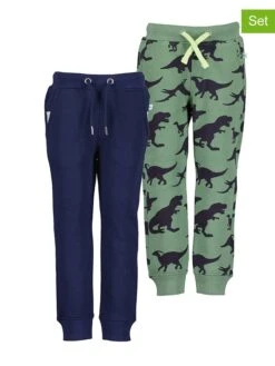 Blue Seven 2-delige Set: Sweatbroeken Donkerblauw/groen/zwart