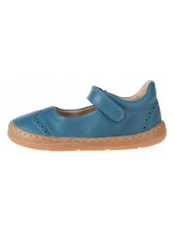 Leren Ballerina's Met Bandje Blauw