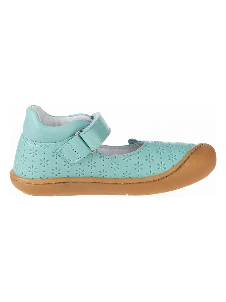 Leren Ballerina's Met Bandje Turquoise 4 Leren Ballerina's Met Bandje Turquoise - Afbeelding 2